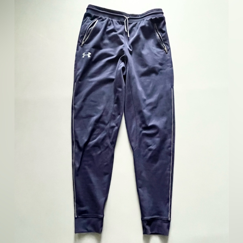 Under Armour Dark Blue Zipper Pocket Tie Waist Jogger Pants